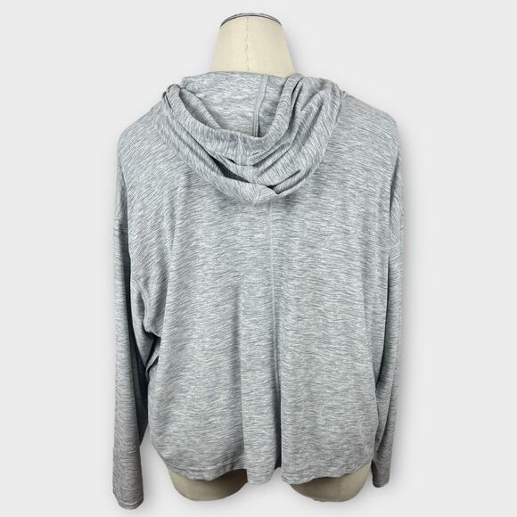 Old Navy Women’s Light Heather Gray Hooded Sweatshirt Size 3XL Soft pockets - Picture 3 of 7